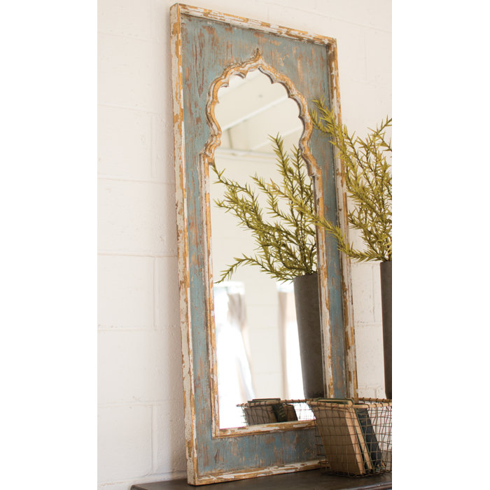 Bungalow Rose Halyna Painted Wooden Full Length Mirror & Reviews Wayfair